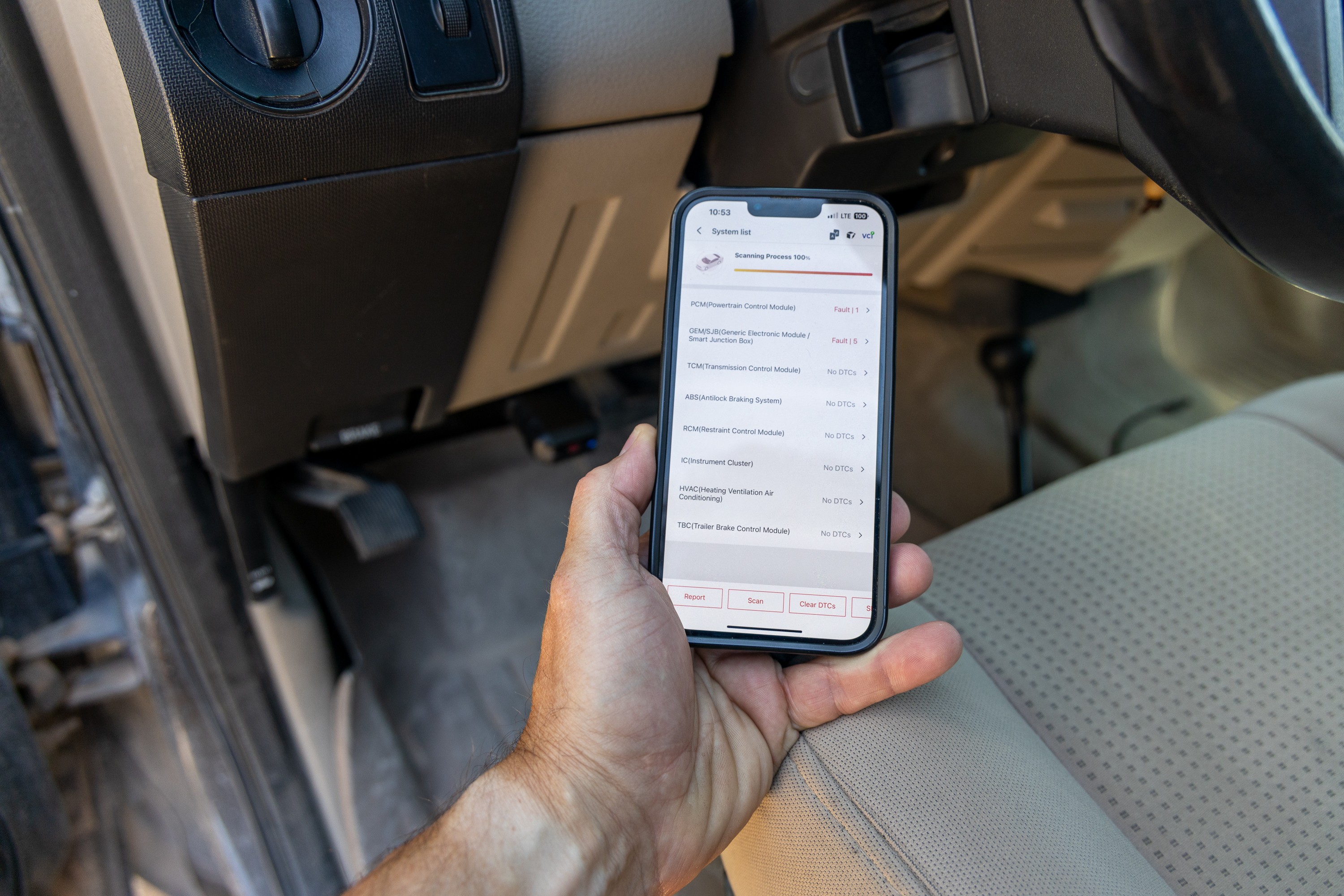 The app is clear and easy to read for the bluetooth Topdon TopScan OBD2 scanner; (photo/Chip Jordan)