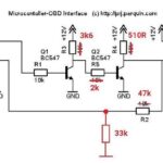 Circuit diagram for K Line OBD2 interface using Arduino