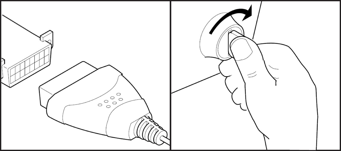 Connecting OBD2 Scanner to DLC port