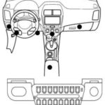 Common OBD2 port locations in a car for connecting your OBD2 scanner.