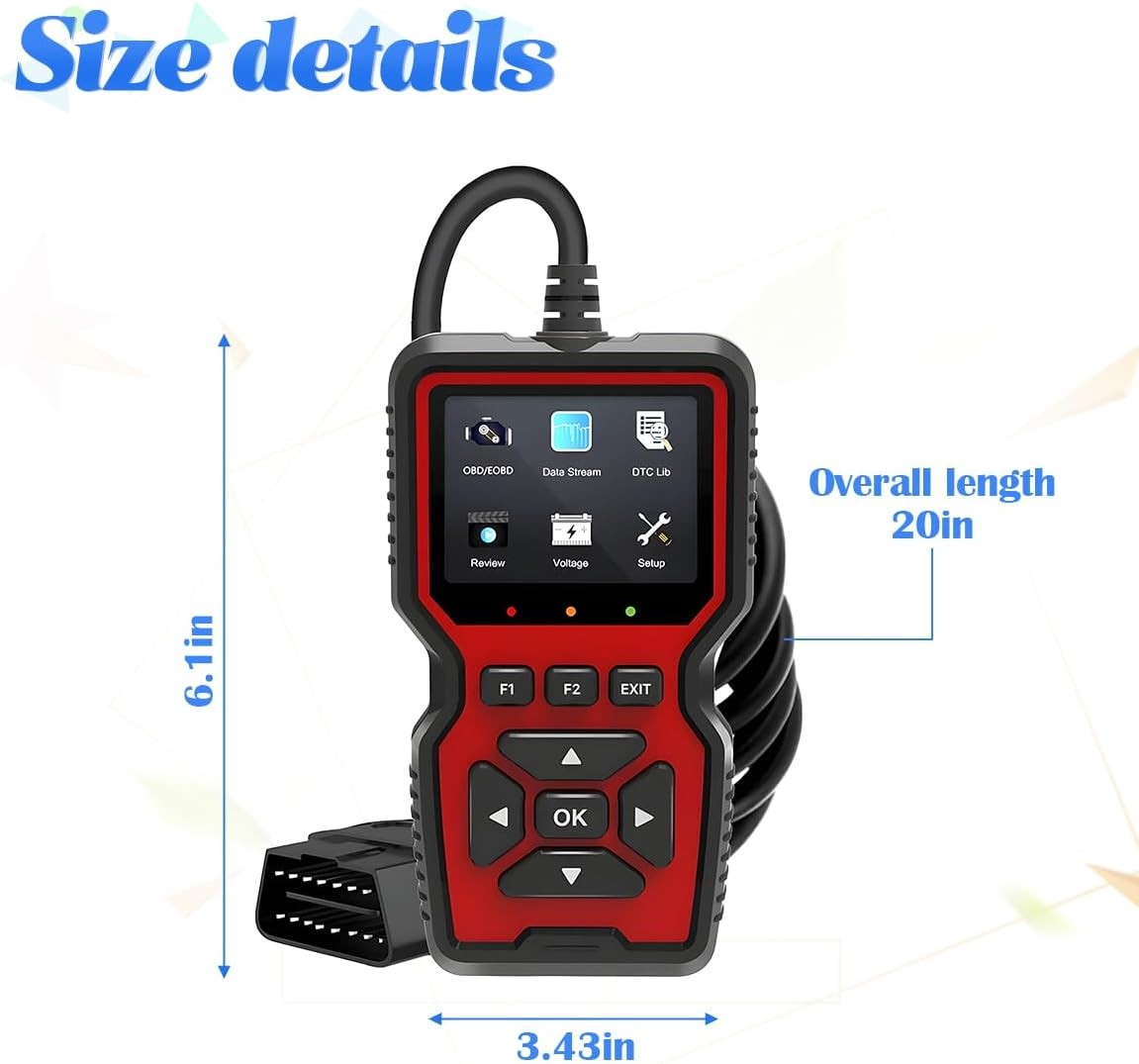 Car OBD2 Scanner, V519 Auto Code Reader, Car Diagnostic Scan Tool Vehicle Check Engine Light Analyzer, Professional OBDII Mechanic Diagnostic Code Reader Tool for Check Engine Light