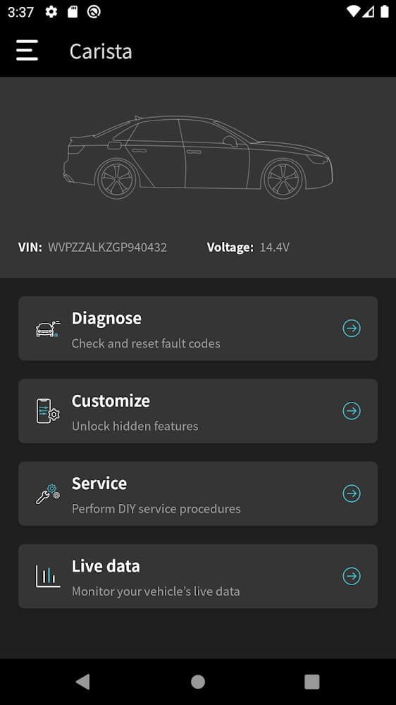 Carista OBD2 Customization Options