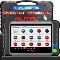 Autel MK808S professional scan tool with screen showing vehicle diagnostic data, a full-featured standalone option for comprehensive vehicle analysis.