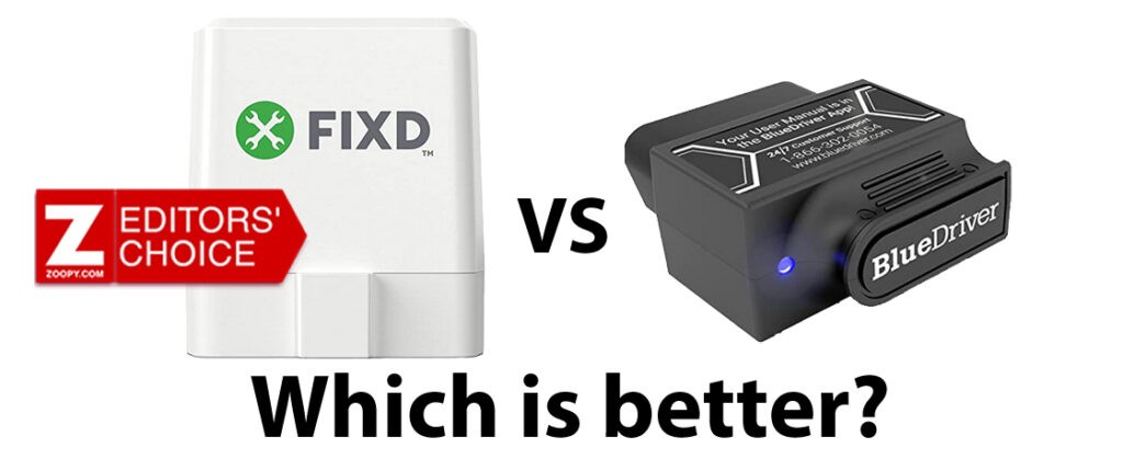 Image summarizing the FIXD vs BlueDriver comparison, visually highlighting FIXD as a top pick for general users and BlueDriver for professionals.