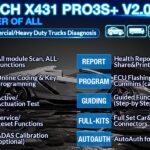 LAUNCH X431 PRO3S+ Bi-Directional Control and ECU Coding for 24V OBD2 Scanner