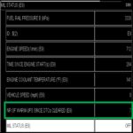 Warm-up cycle counter displayed as 7 on a scan tool, indicating recent memory clear