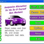 ScanTool.net interface showing basic OBD2 data display