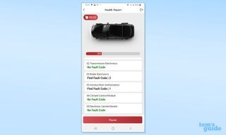 Thinkcar OBD2 Scanner Review: ThinkDiag App Interface Showing Health Report